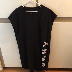 Black DKNY Tee dress, Extra Large.